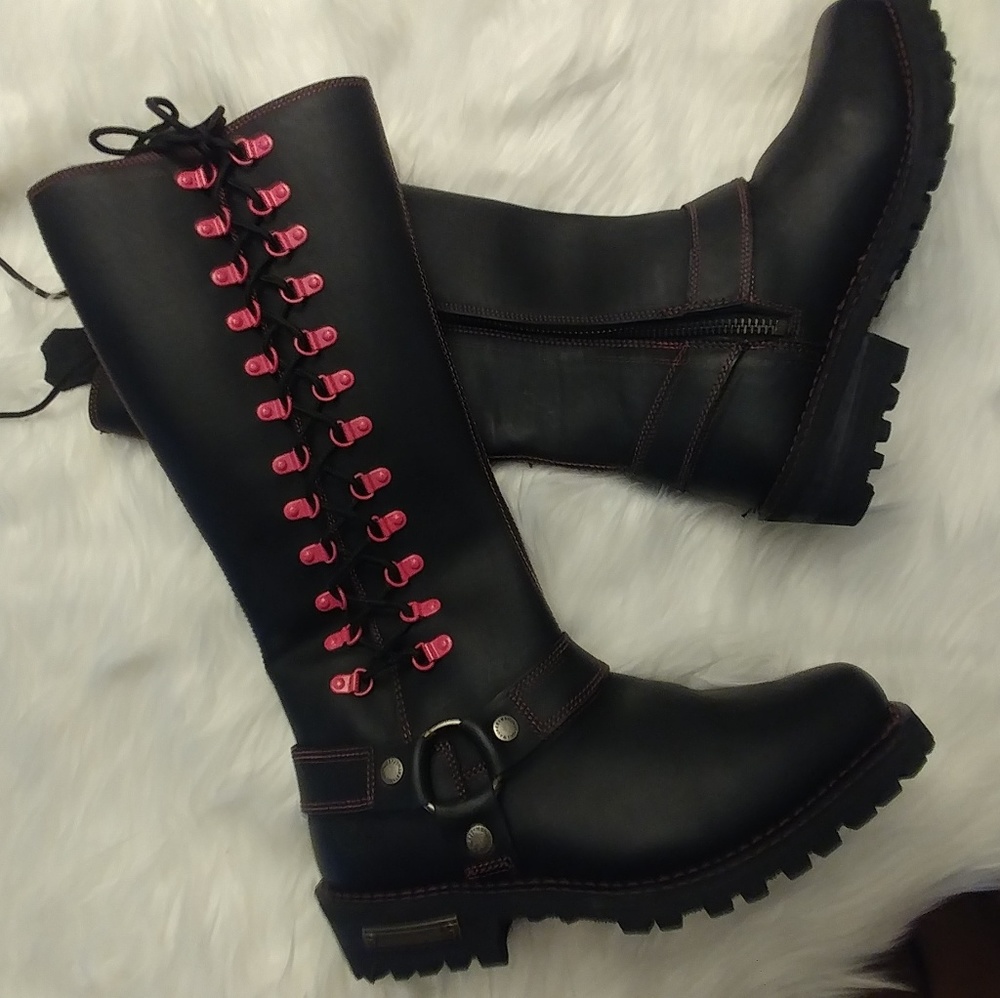 Holy Biker Punk ladies boots all leather